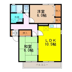 ロイヤルガーデン白岩　A棟の物件間取画像